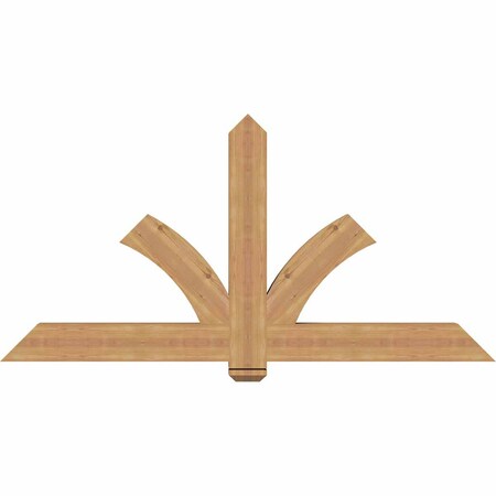 Ekena Millwork Redmond Smooth Timber Gable Bracket, Western Red Cedar, 72"W x 36"H x 3 1/2"D x 5 1/2"F, 12/12 Pitch GBW072X36X0406RED00SWR